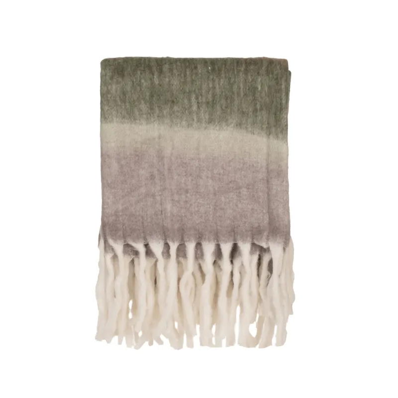 Pledi Domoletti TH22097, dzeltena krās.-zaļa krās.-pelēka krās., 125 cm x 150 cm