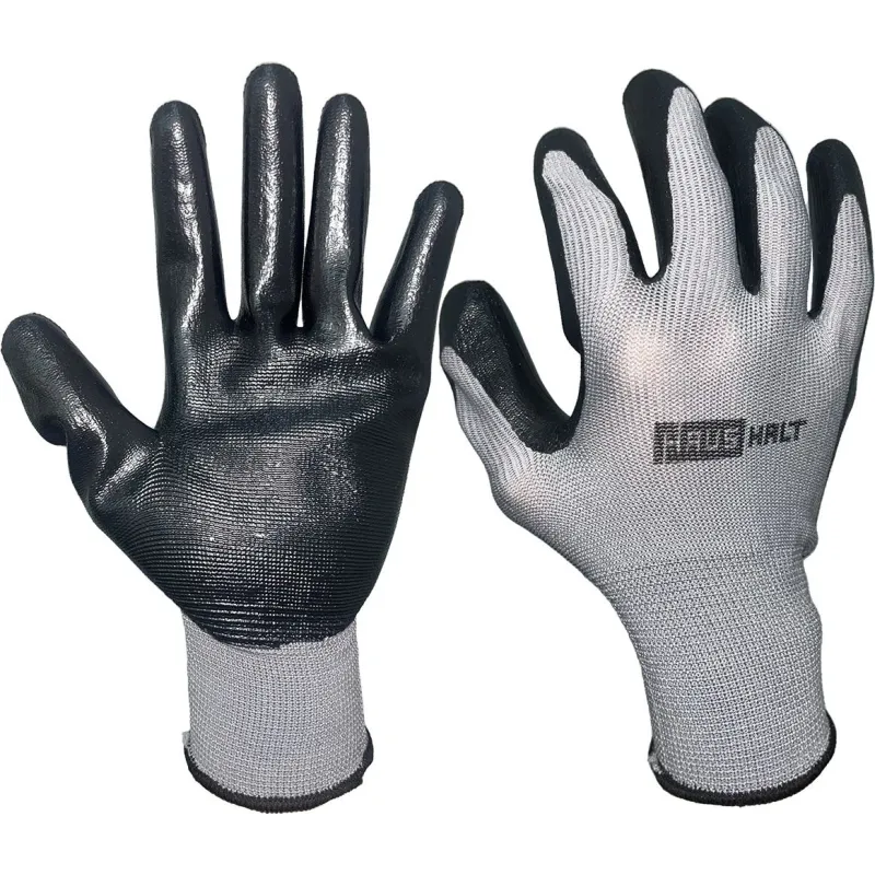 Cimdi gumijots, pirkstaiņi Haushalt, melna krās., 9-L