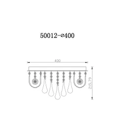 Lampa griesti Domoletti Bisel, LED, 1 x 96 W