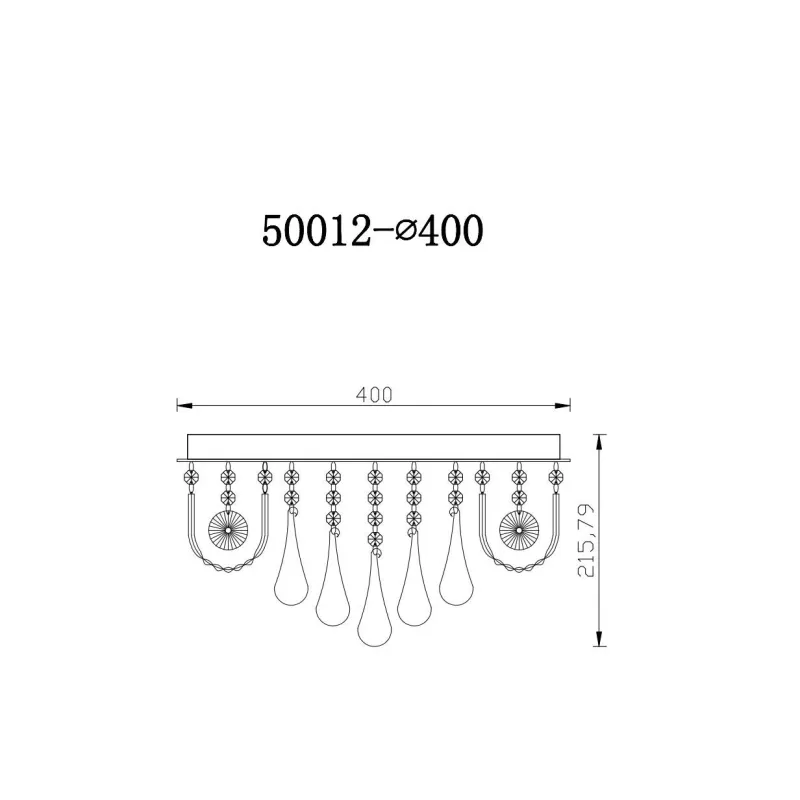 Lampa griesti Domoletti Bisel, LED, 1 x 96 W
