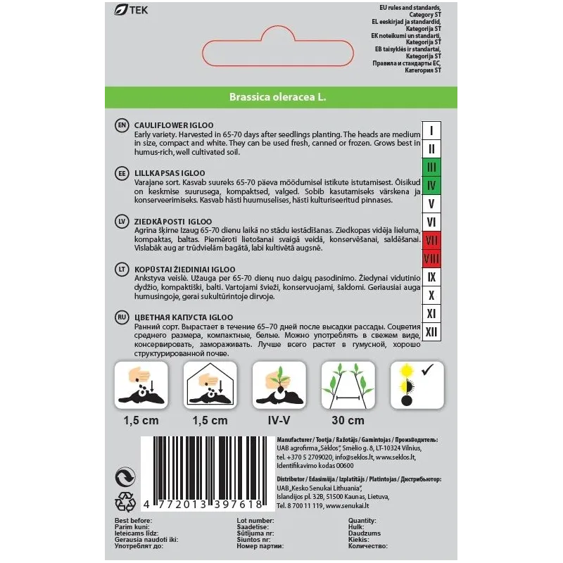 Seeds Okko, cauliflower IGLOO, 0.5 g