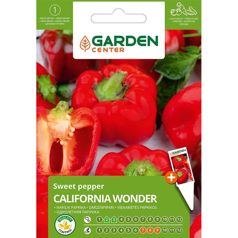 Sēklas paprikas california wonder 0.1g