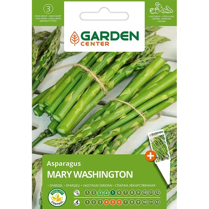 Sēklas Garden Center, sparģeļi MARY WASHINGTON, 1 g