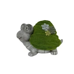 Sodo dekoracija Vėžlys Garden Center 22233-36.5, 36.5 cm x 19.5 cm x 24 cm, žalia sp.-pilka sp.