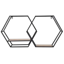 Sienas plaukts Domoletti Siorus, brūna-melna, 56 cm x 41 cm x 14 cm