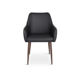 Krēsls ēdamist. 83x57x59.2 melns āda