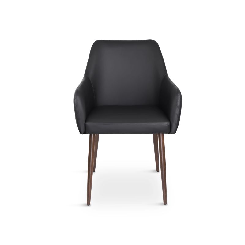 Krēsls ēdamist. 83x57x59.2 melns āda