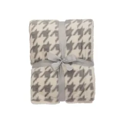 Pledi Domoletti T231111 Sherpa, balta-gaiši pelēka, 140 cm x 200 cm