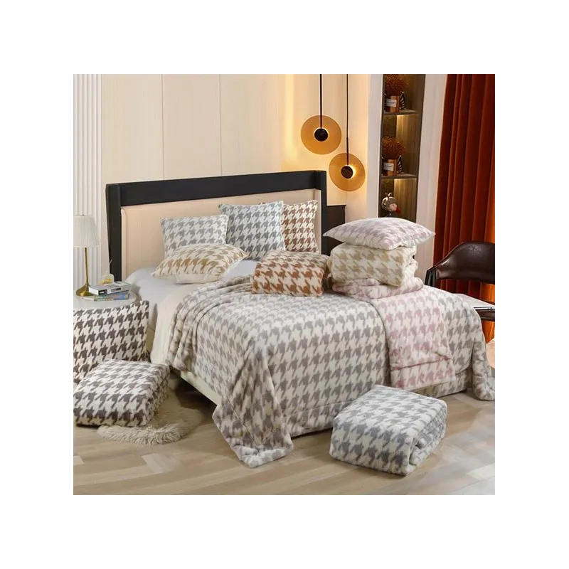 Pledi Domoletti T231111 Sherpa, balta-gaiši pelēka, 140 cm x 200 cm