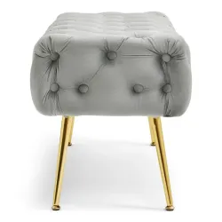 Pufs Domoletti AHANU, pelēka, 100 cm x 45 cm x 40 cm