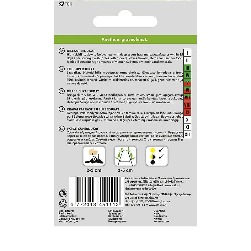 Sēklas garšv.dilles superdukat 2g