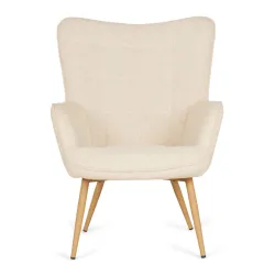 Krėslas Domoletti GEO TEDDY, balta sp., 73 cm x 73 cm x 99 cm