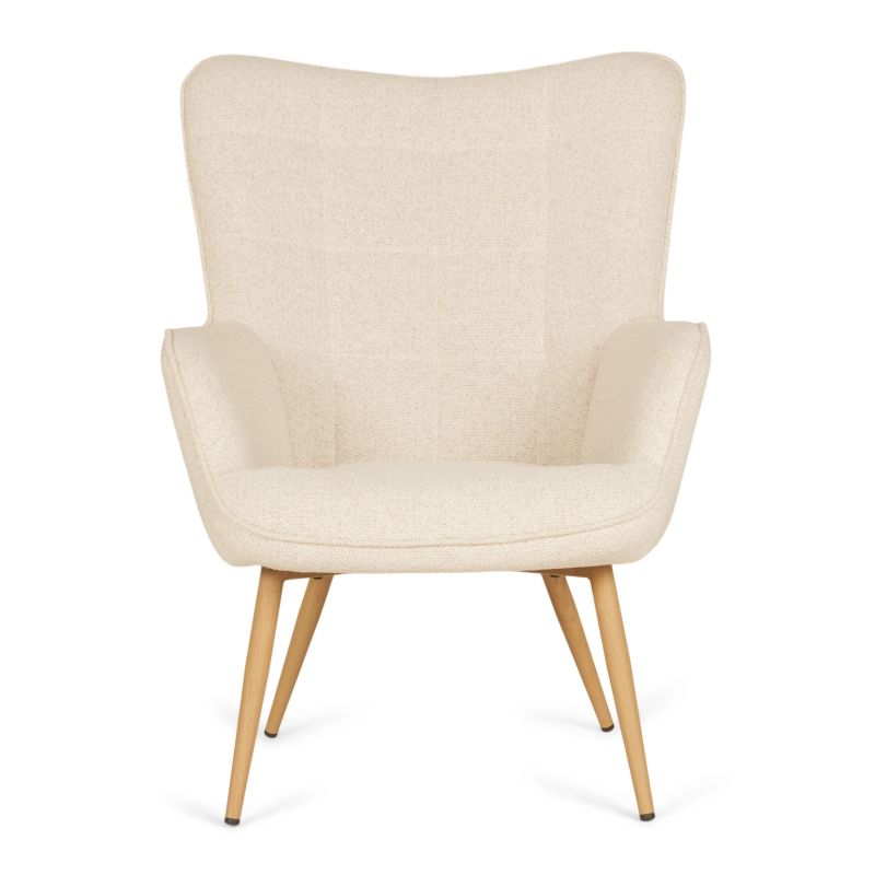 Atpūtas krēsls Domoletti GEO TEDDY, balta, 73 cm x 73 cm x 99 cm