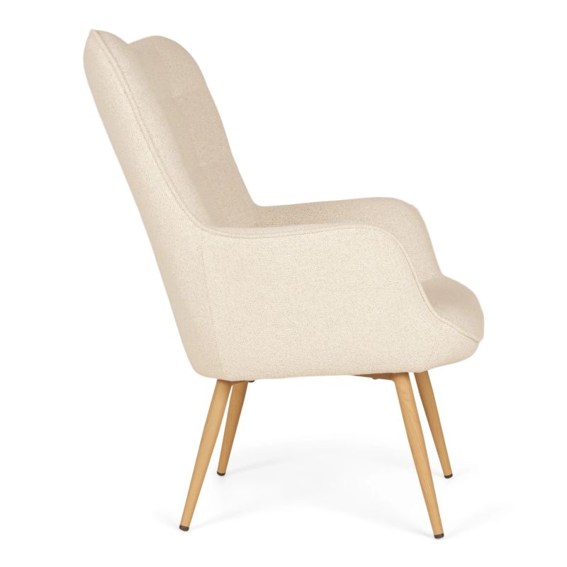 Atpūtas krēsls Domoletti GEO TEDDY, balta, 73 cm x 73 cm x 99 cm