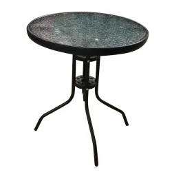 Садовый стол Bistro, прозрачный цв.-черный цв., 60 см x 60 см x 70 см