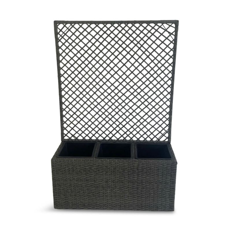 Puķu kaste mandy tumši pelēka 78 cm