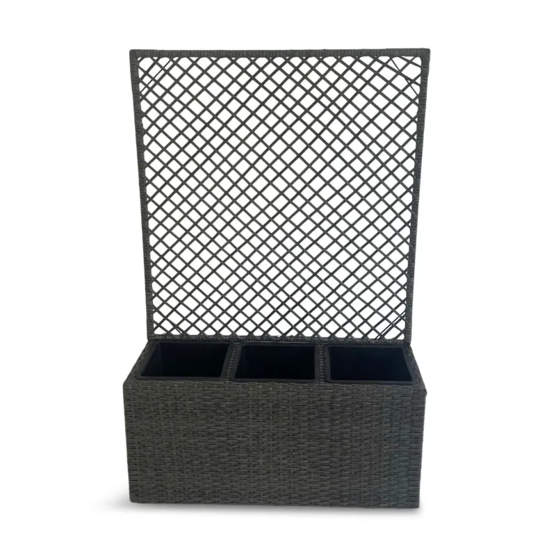 Цветочный горшок Domoletti 53000010614, пластик, серый