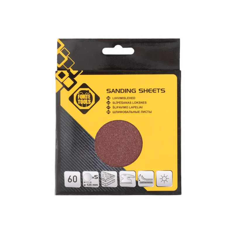 Slīpēšanas disks Forte Tools 60, 60, 12.5 cm x 12.5 cm, DIA 12.5 cm, 5 gab.