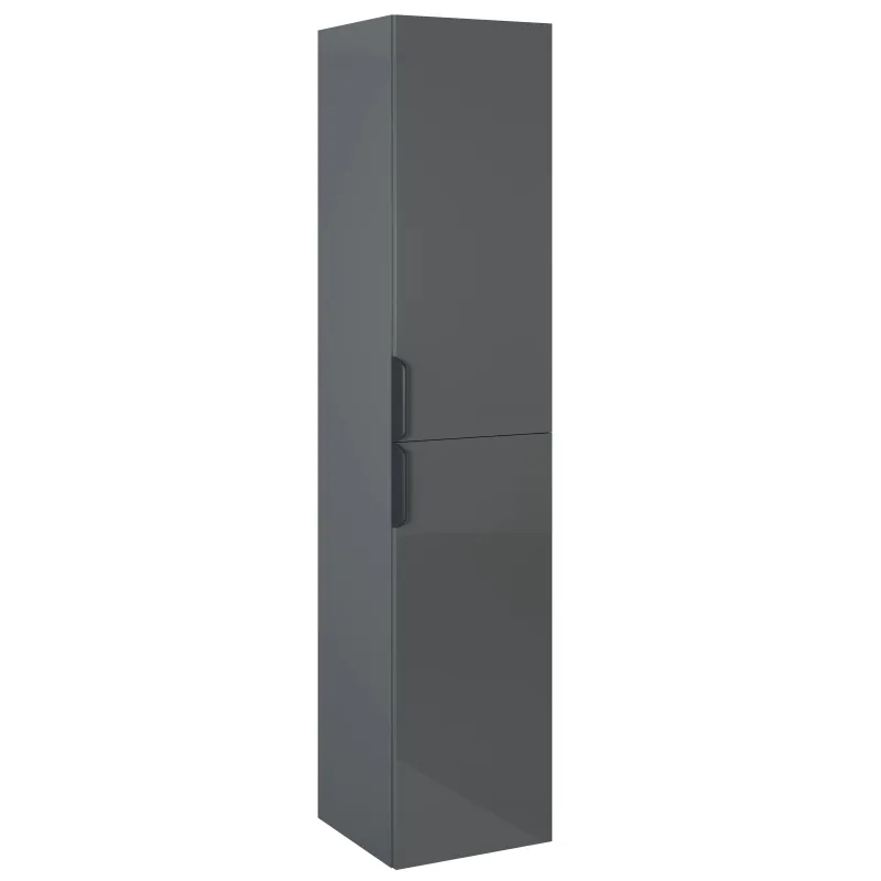 Piekarināms vannas istabas skapis Masterjero Ekoline, antracīta, 34.6 cm x 35 cm x 162 cm