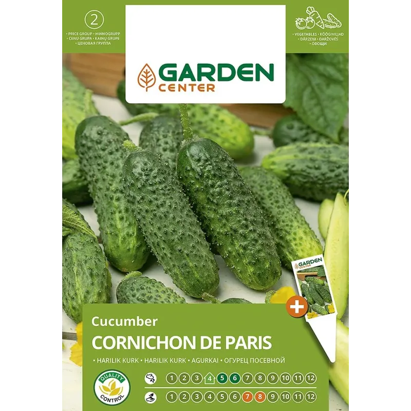 Sēklas Garden Center, gurķi CORNICHON DE PARIS, 1 g