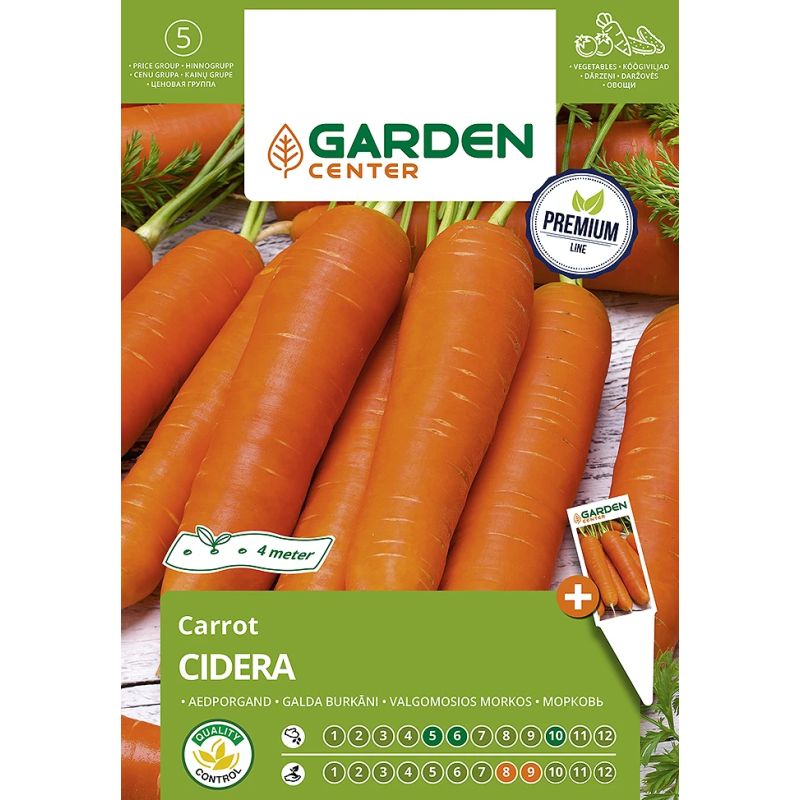 Sēklas dārzeņu burkānu cidera 4m 10g