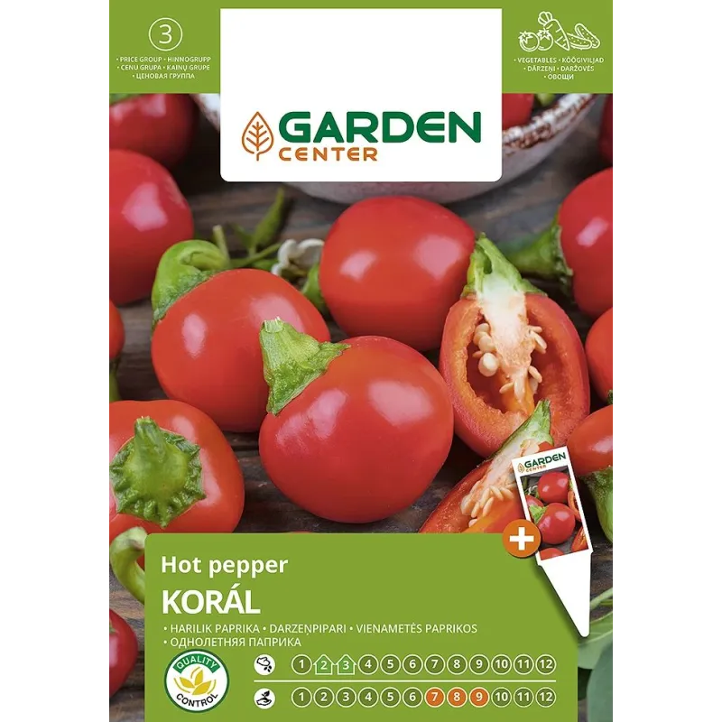 Sēklas Garden Center, asais pipars KORAL, 0.4 g