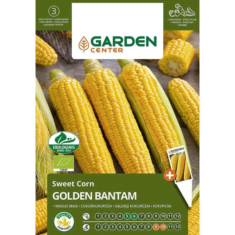 Sēklas dārzeņu kukurūza golden bantam 3g