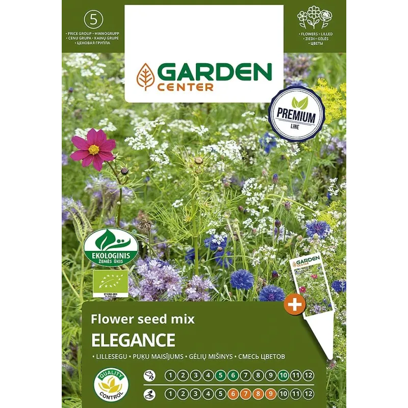 Sēklas Garden Center ziedu maisījums ELEGANCE, 1 g