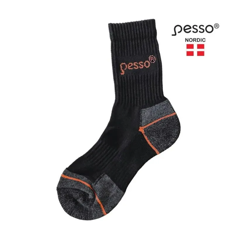 Zeķes Pesso Classic Thermo Kocot, melna-oranža-pelēka, 39-41