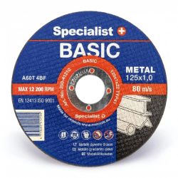 Disks metāla griešanai basic 125x1x22