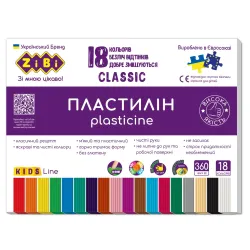 Plastilīns Zibi 1.ZB6235, 0.360 kg, 18 gab.