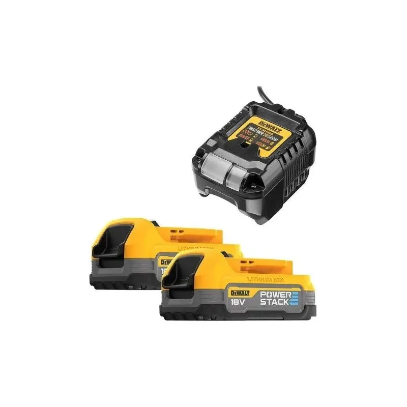 DeWALT POWERSTACK komplekts lādētājs + 2x1.7Ah