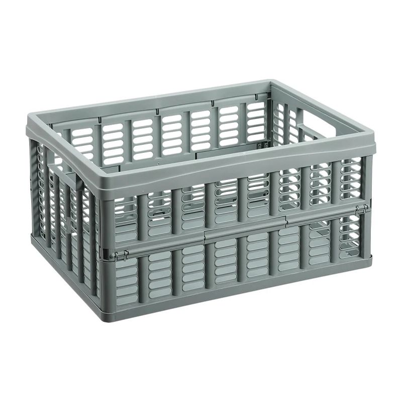 Kaste salokāma l pelēkzaļa 24x48x35cm