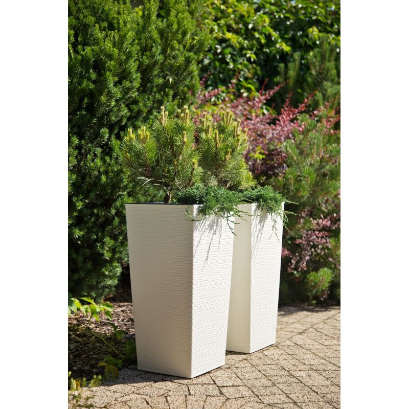 Pods puķu finezja dluto 30x30x57 balts