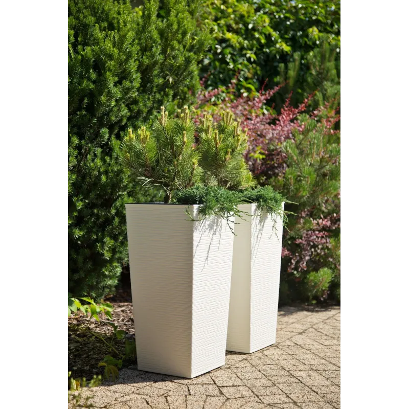 Puķu pods Lamela 590-05, plastmasa, balta krās.