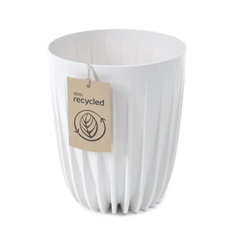 Puķu pods Lamela Mira 908-05, plastmasa, balta