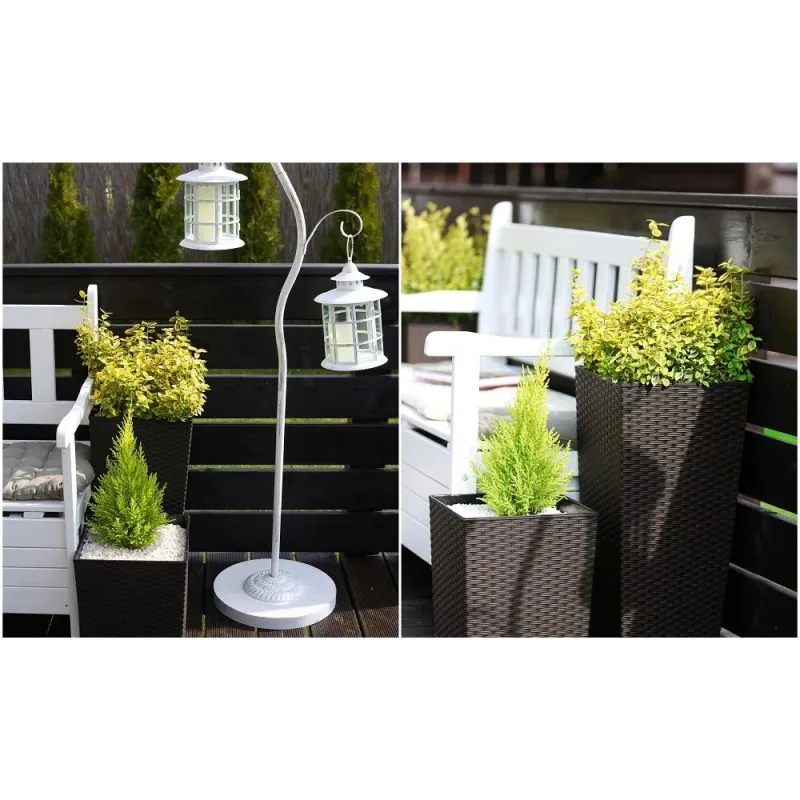 Puķu pods Lamela 574-50, plastmasa, pelēka krās.