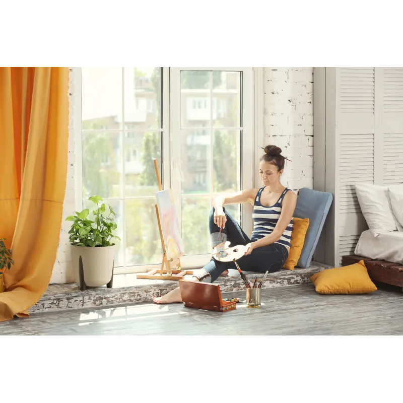 Puķu pods Lamela Frida 254-85, plastmasa, gaiši brūna