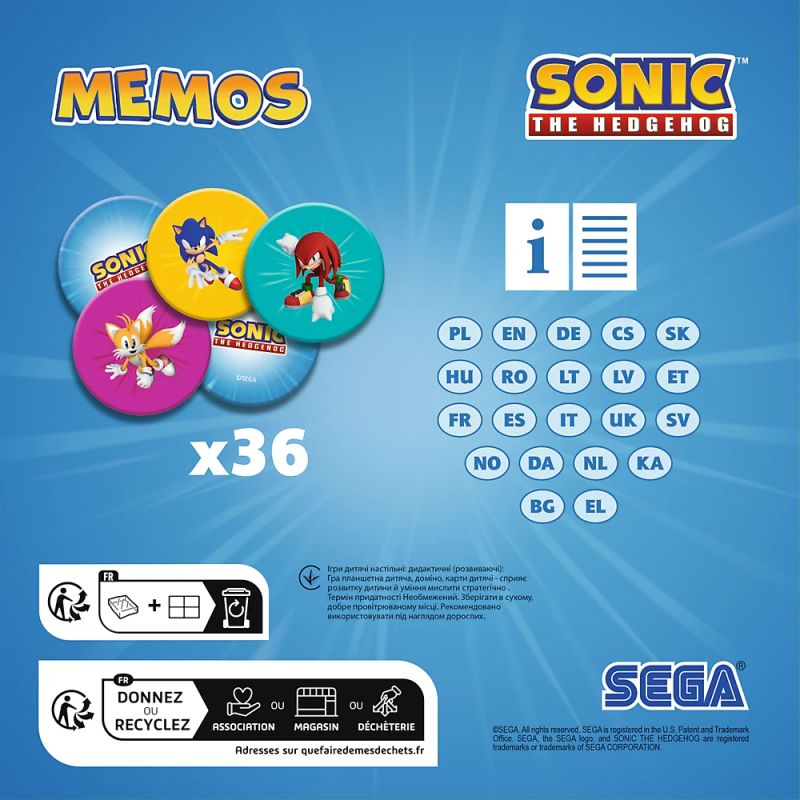 TREFL SONIC THE HEDGEHOG Memo 36 Sonic