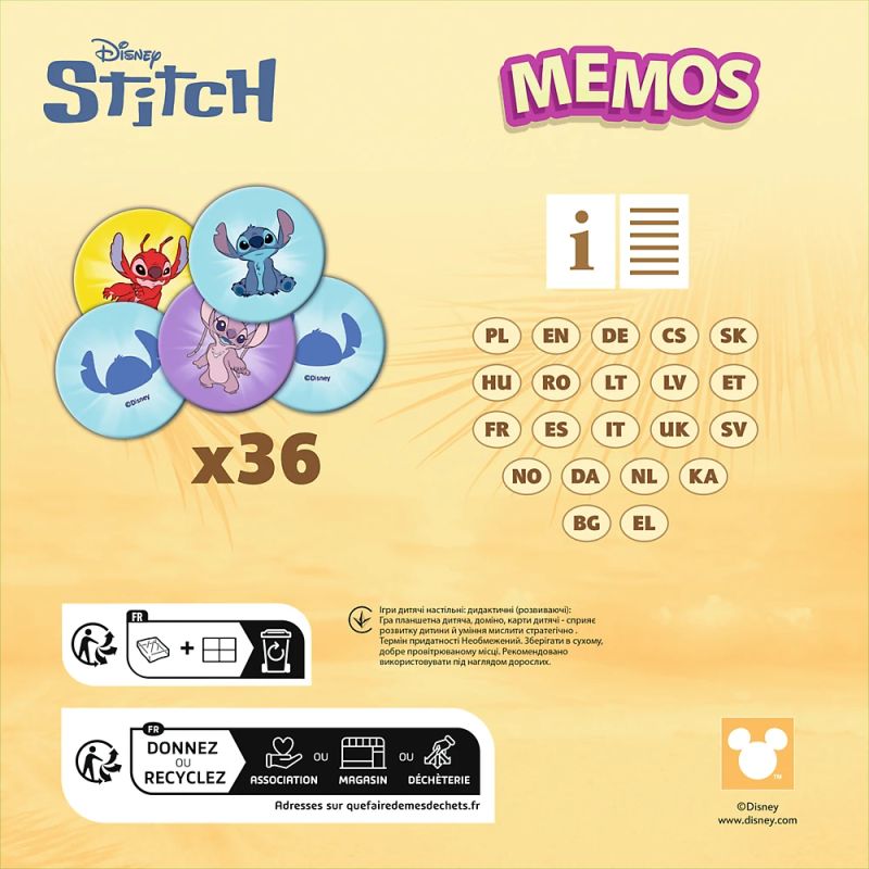 TREFL DISNEY STITCH Memo 36 Lilo & Stitch