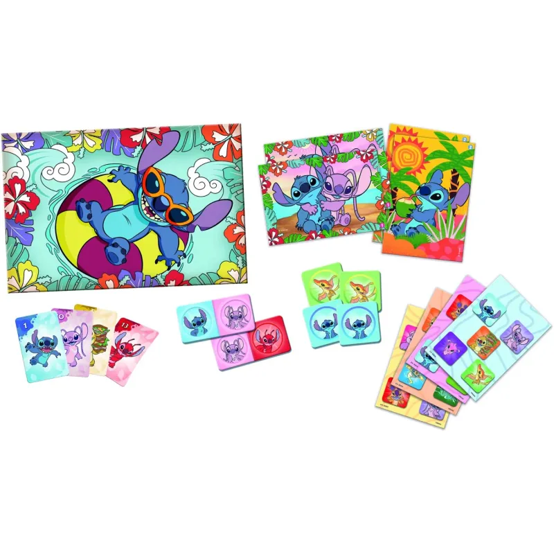 TREFL DISNEY STITCH 8in1 Mix&play stalo žaidimų rinkinys