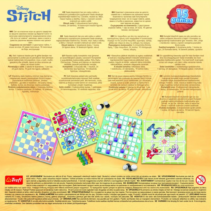 TREFL DISNEY STITCH 15 in 1 Galda spēle