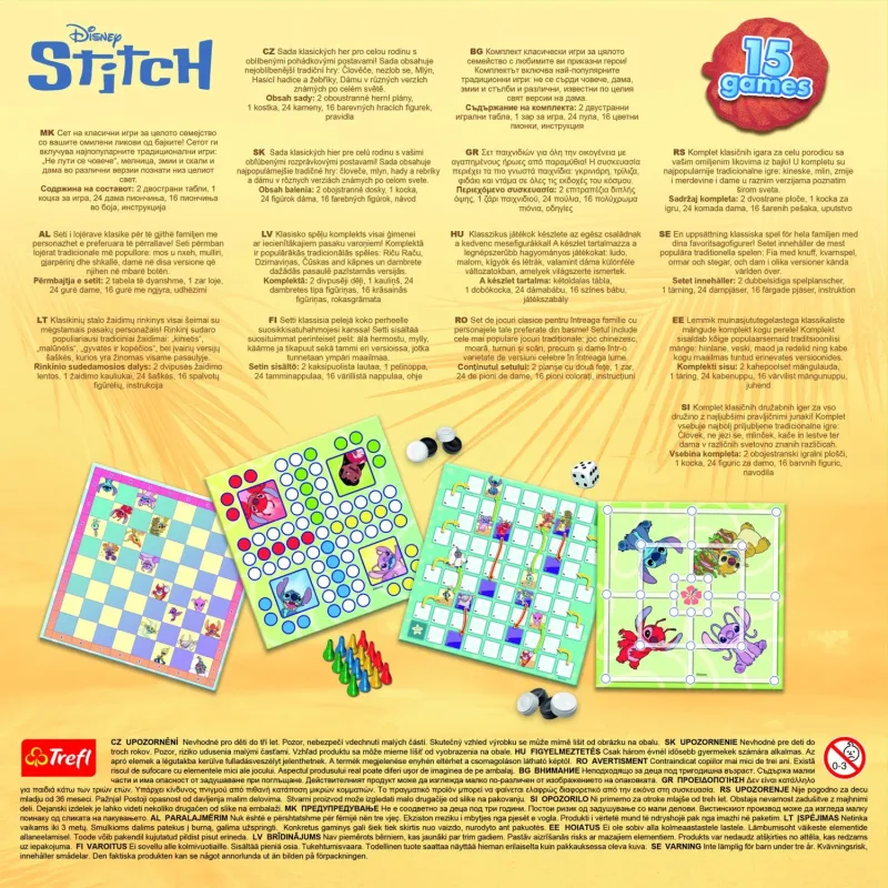 TREFL DISNEY STITCH Set of 15in1 games