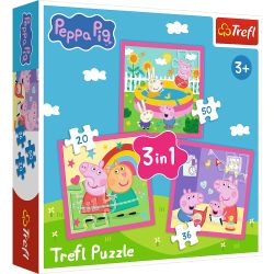 TREFL PEPPA PIG Pužļu komplekts 3in1 Peppa