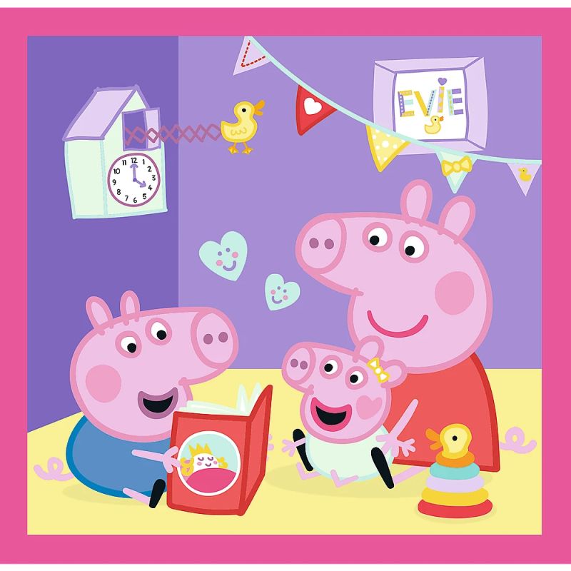 TREFL PEPPA PIG Pužļu komplekts 3in1 Peppa