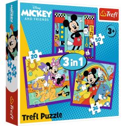 TREFL DISNEY Pužļu komplekts 3in1 Mikipele