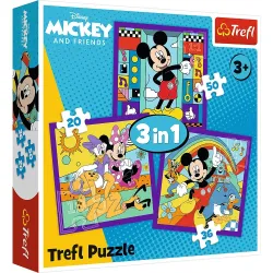 TREFL DISNEY Комплект пазлов 3в1 Микки-Маус