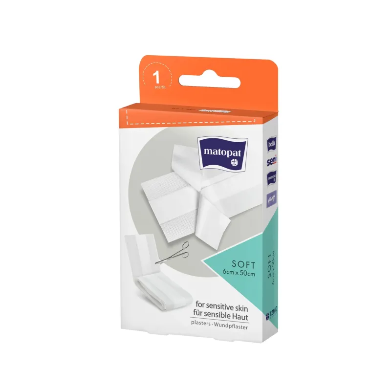 Plāksteris Matopat Soft, 6 cm x 50 cm