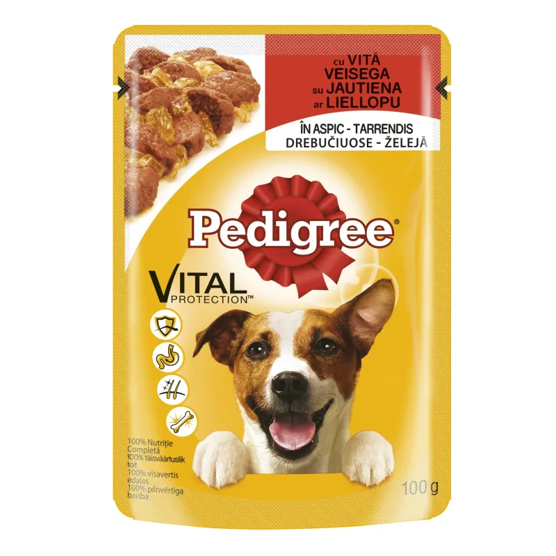 Mitrā barība ,konservi, suņiem Pedigree, liellopa gaļa, 0.1 kg