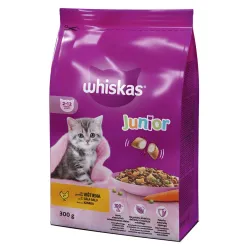 Sausas kačių maistas Whiskas Chicken, vištiena, 0.3 kg